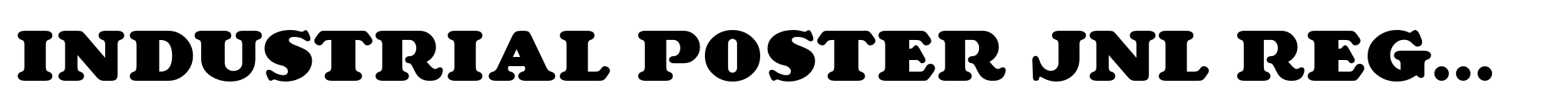 Industrial Poster JNL Font | Webfont & Desktop | MyFonts